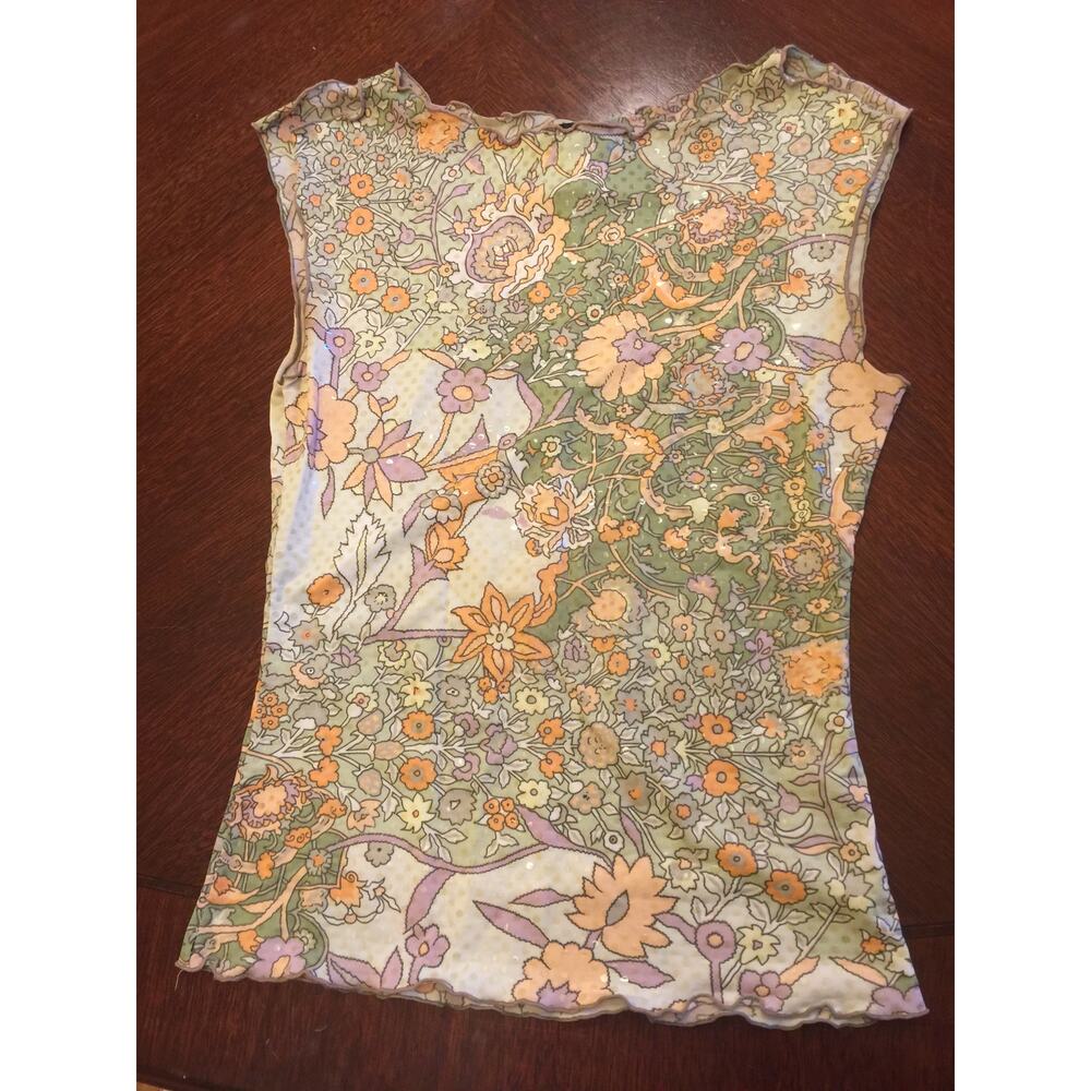 Vintage Y2K Bebe Sleeveless Sequin Top XS S